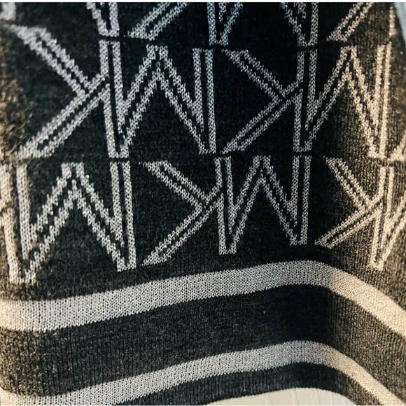 Michael Michael Kors Metallic Black and White Scarf 60x9 - Picture 7 of 14